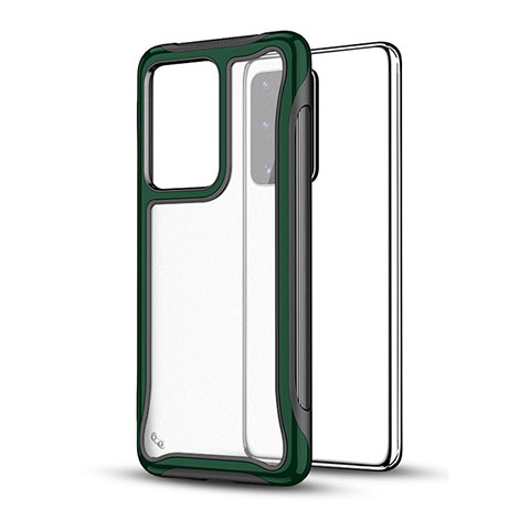 Funda Bumper Silicona y Plastico Mate Carcasa YF1 para Samsung Galaxy S20 Plus 5G Verde Noche