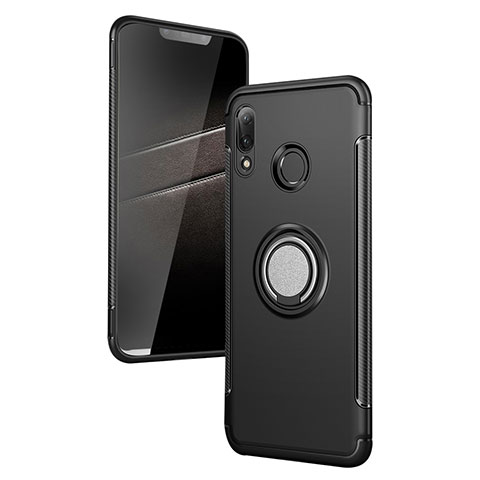 Funda Bumper Silicona y Plastico Mate con Anillo de dedo Soporte para Huawei Nova 3i Negro