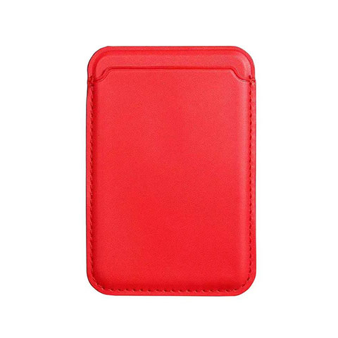 Funda de Cuero Cartera con Mag-Safe Magnetic para Apple iPhone 12 Pro Rojo