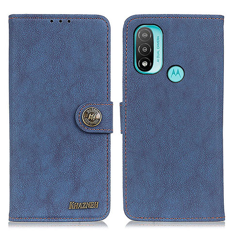 Funda de Cuero Cartera con Soporte Carcasa A01D para Motorola Moto E20 Azul