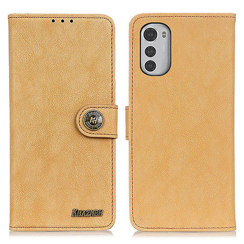 Funda de Cuero Cartera con Soporte Carcasa A01D para Motorola Moto E32s Oro