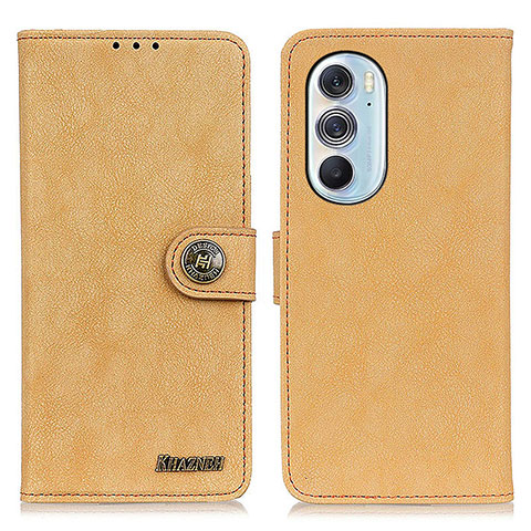 Funda de Cuero Cartera con Soporte Carcasa A01D para Motorola Moto Edge Plus (2022) 5G Oro