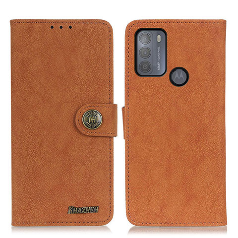 Funda de Cuero Cartera con Soporte Carcasa A01D para Motorola Moto G50 Marron