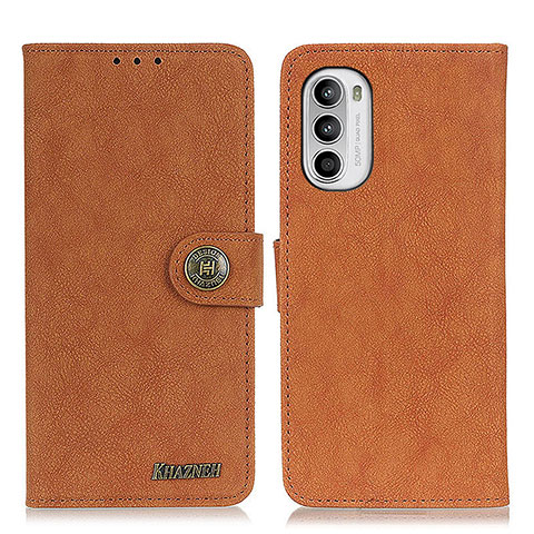 Funda de Cuero Cartera con Soporte Carcasa A01D para Motorola MOTO G52 Marron