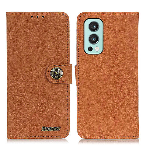 Funda de Cuero Cartera con Soporte Carcasa A01D para OnePlus Nord 2 5G Marron