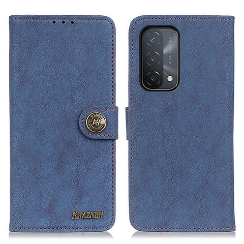 Funda de Cuero Cartera con Soporte Carcasa A01D para Oppo A54 5G Azul