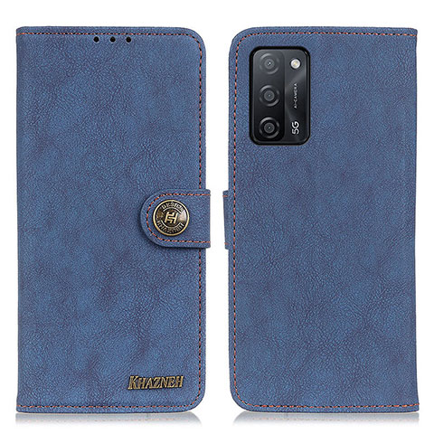 Funda de Cuero Cartera con Soporte Carcasa A01D para Oppo A55 5G Azul