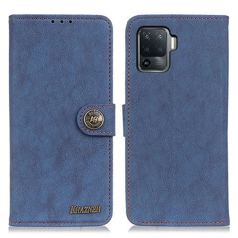 Funda de Cuero Cartera con Soporte Carcasa A01D para Oppo A94 4G Azul