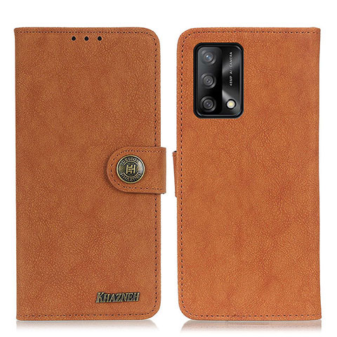 Funda de Cuero Cartera con Soporte Carcasa A01D para Oppo F19 Marron