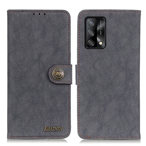 Funda de Cuero Cartera con Soporte Carcasa A01D para Oppo F19 Negro