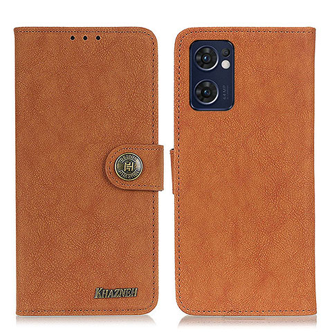 Funda de Cuero Cartera con Soporte Carcasa A01D para Oppo Find X5 Lite 5G Marron