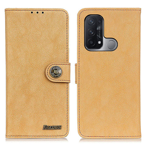 Funda de Cuero Cartera con Soporte Carcasa A01D para Oppo Reno5 A Oro