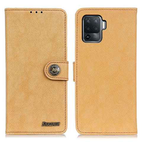 Funda de Cuero Cartera con Soporte Carcasa A01D para Oppo Reno5 Lite Oro