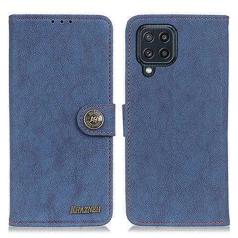 Funda de Cuero Cartera con Soporte Carcasa A01D para Samsung Galaxy M32 4G Azul