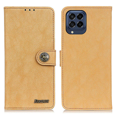 Funda de Cuero Cartera con Soporte Carcasa A01D para Samsung Galaxy M53 5G Oro