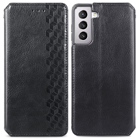 Funda de Cuero Cartera con Soporte Carcasa A01D para Samsung Galaxy S21 5G Negro