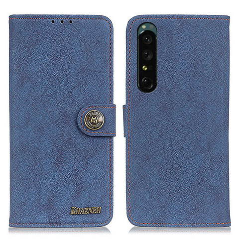 Funda de Cuero Cartera con Soporte Carcasa A01D para Sony Xperia 1 IV Azul