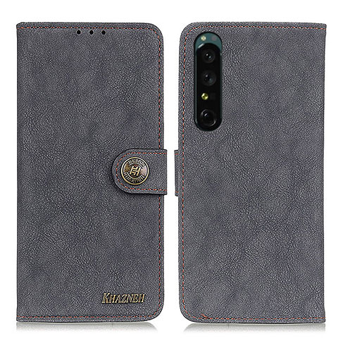 Funda de Cuero Cartera con Soporte Carcasa A01D para Sony Xperia 1 IV Negro