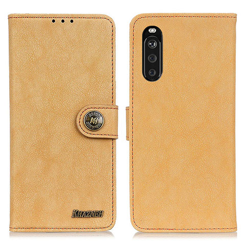 Funda de Cuero Cartera con Soporte Carcasa A01D para Sony Xperia 10 III Lite Oro