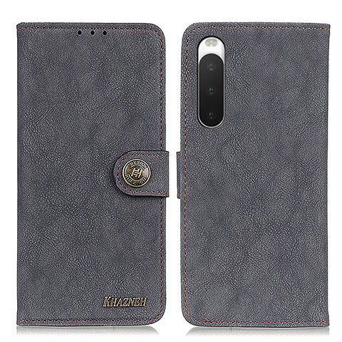 Funda de Cuero Cartera con Soporte Carcasa A01D para Sony Xperia 10 IV Negro