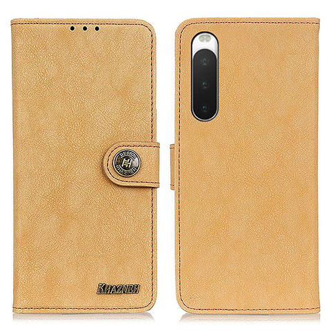 Funda de Cuero Cartera con Soporte Carcasa A01D para Sony Xperia 10 IV SOG07 Oro