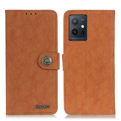 Funda de Cuero Cartera con Soporte Carcasa A01D para Vivo Y30 5G Marron