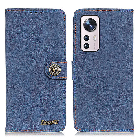 Funda de Cuero Cartera con Soporte Carcasa A01D para Xiaomi Mi 12 Pro 5G Azul