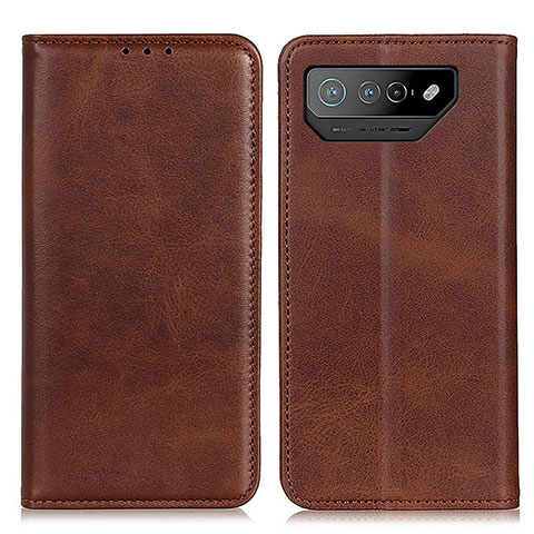 Funda de Cuero Cartera con Soporte Carcasa A02D para Asus ROG Phone 7 Pro Marron