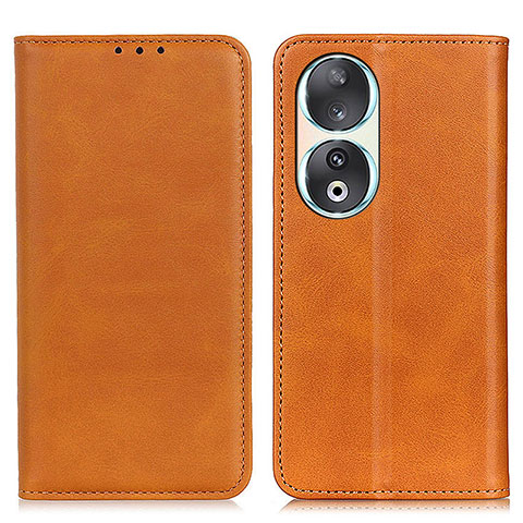 Funda de Cuero Cartera con Soporte Carcasa A02D para Huawei Honor 90 5G Marron Claro