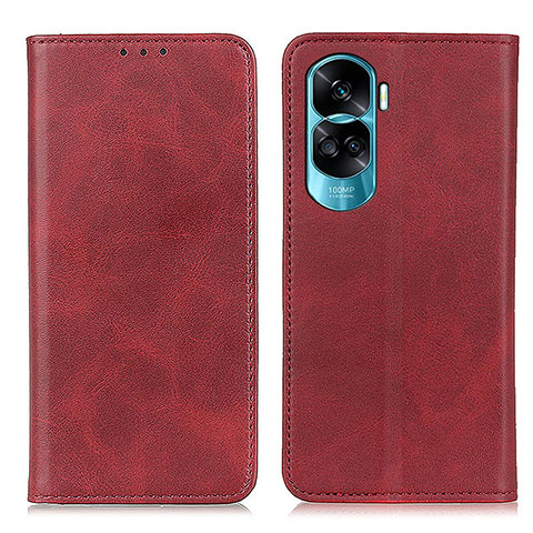 Funda de Cuero Cartera con Soporte Carcasa A02D para Huawei Honor 90 Lite 5G Rojo