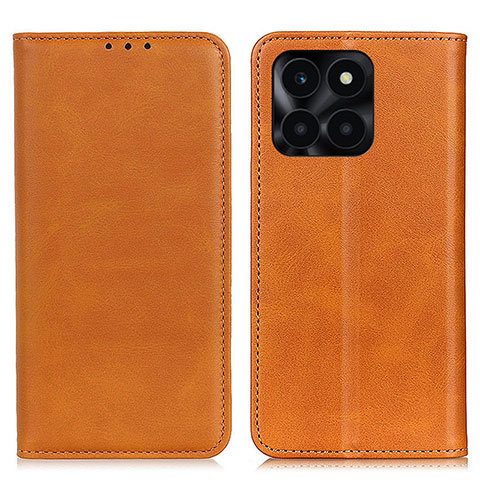 Funda de Cuero Cartera con Soporte Carcasa A02D para Huawei Honor X6a Marron Claro