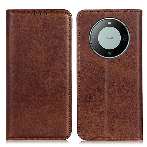 Funda de Cuero Cartera con Soporte Carcasa A02D para Huawei Mate 60 Marron