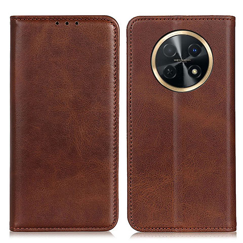 Funda de Cuero Cartera con Soporte Carcasa A02D para Huawei Nova Y91 Marron