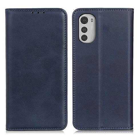 Funda de Cuero Cartera con Soporte Carcasa A02D para Motorola Moto E32s Azul