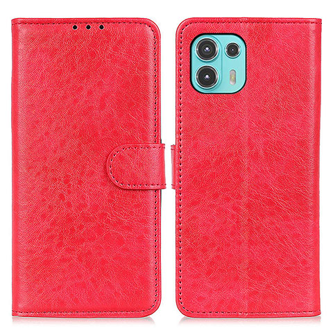 Funda de Cuero Cartera con Soporte Carcasa A02D para Motorola Moto Edge 20 Lite 5G Rojo