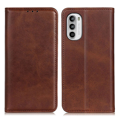 Funda de Cuero Cartera con Soporte Carcasa A02D para Motorola Moto Edge (2022) 5G Marron