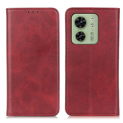 Funda de Cuero Cartera con Soporte Carcasa A02D para Motorola Moto Edge (2023) 5G Rojo