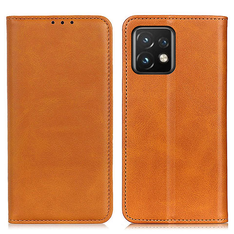 Funda de Cuero Cartera con Soporte Carcasa A02D para Motorola Moto Edge Plus (2023) 5G Marron Claro