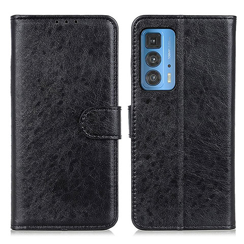 Funda de Cuero Cartera con Soporte Carcasa A02D para Motorola Moto Edge S Pro 5G Negro