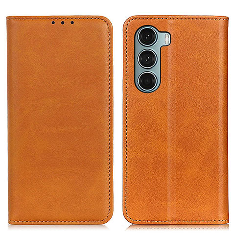 Funda de Cuero Cartera con Soporte Carcasa A02D para Motorola Moto Edge S30 5G Marron Claro