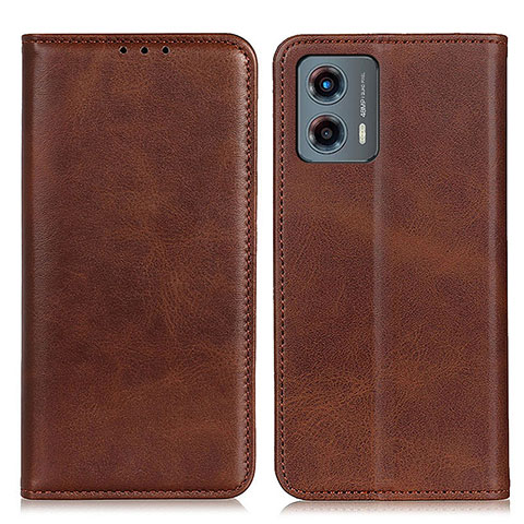 Funda de Cuero Cartera con Soporte Carcasa A02D para Motorola Moto G 5G (2023) Marron