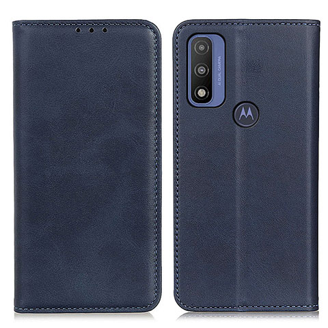 Funda de Cuero Cartera con Soporte Carcasa A02D para Motorola Moto G Pure Azul