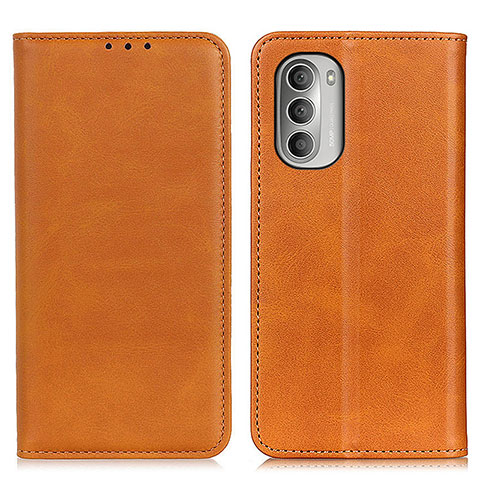 Funda de Cuero Cartera con Soporte Carcasa A02D para Motorola Moto G Stylus (2022) 4G Marron Claro