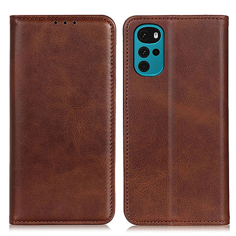 Funda de Cuero Cartera con Soporte Carcasa A02D para Motorola Moto G22 Marron