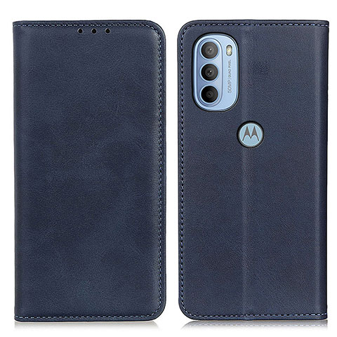 Funda de Cuero Cartera con Soporte Carcasa A02D para Motorola Moto G31 Azul