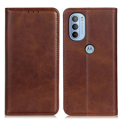 Funda de Cuero Cartera con Soporte Carcasa A02D para Motorola Moto G31 Marron