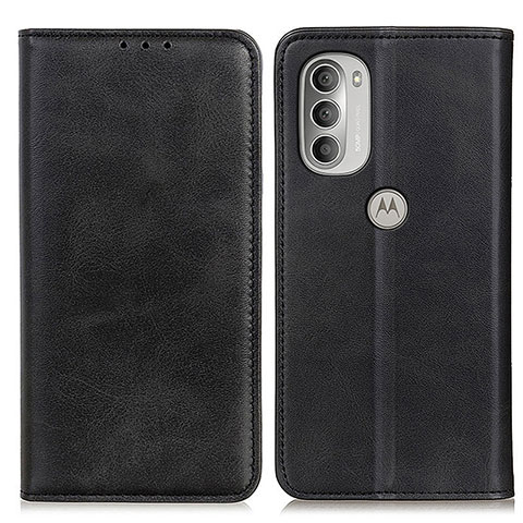 Funda de Cuero Cartera con Soporte Carcasa A02D para Motorola Moto G51 5G Negro