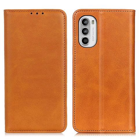 Funda de Cuero Cartera con Soporte Carcasa A02D para Motorola MOTO G52 Marron Claro