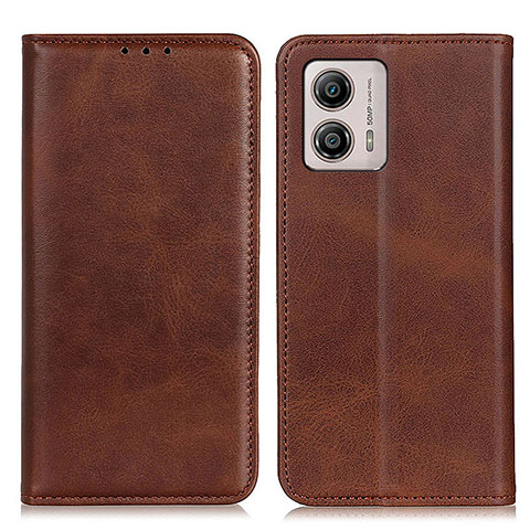 Funda de Cuero Cartera con Soporte Carcasa A02D para Motorola Moto G53 5G Marron