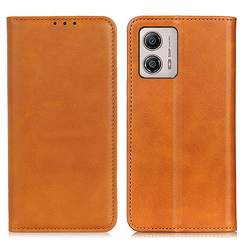 Funda de Cuero Cartera con Soporte Carcasa A02D para Motorola Moto G53j 5G Marron Claro